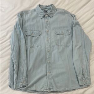 Zara Sky Blue Button-Up Shirt